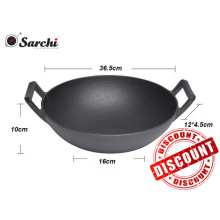 Ebay wok caliente del hierro fundido de la venta con LFGB FDA SGS
